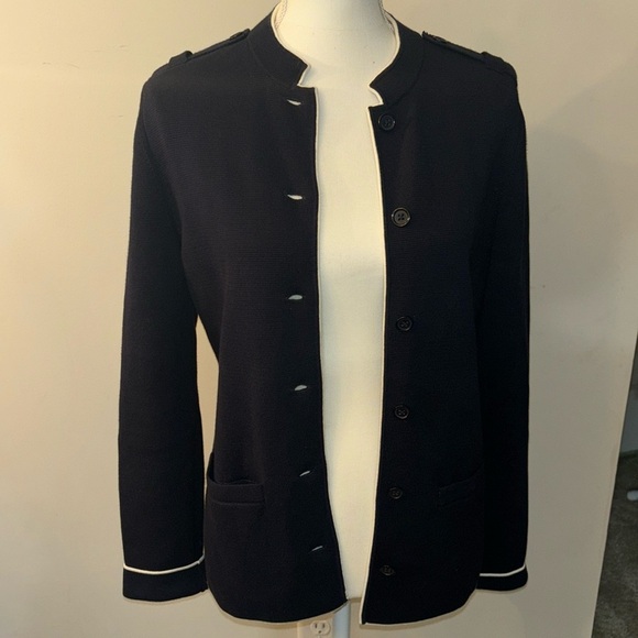 Ladies TALBOTS MILITARY STYLE CARDIGAN SWEATER - Picture 2 of 5